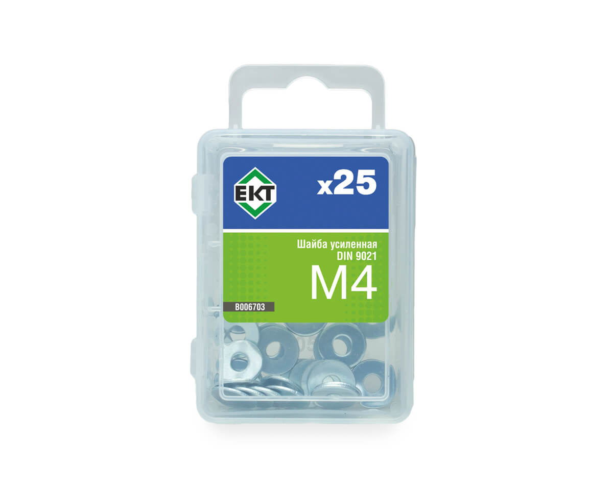 Шайба М4 усиленная, цинк, прочн.4,8 DIN9021 (упак/25шт)