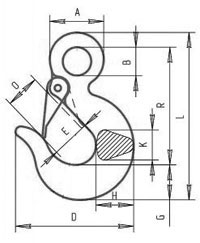 Крюк чалочный 5.00, DIN689 (шт)