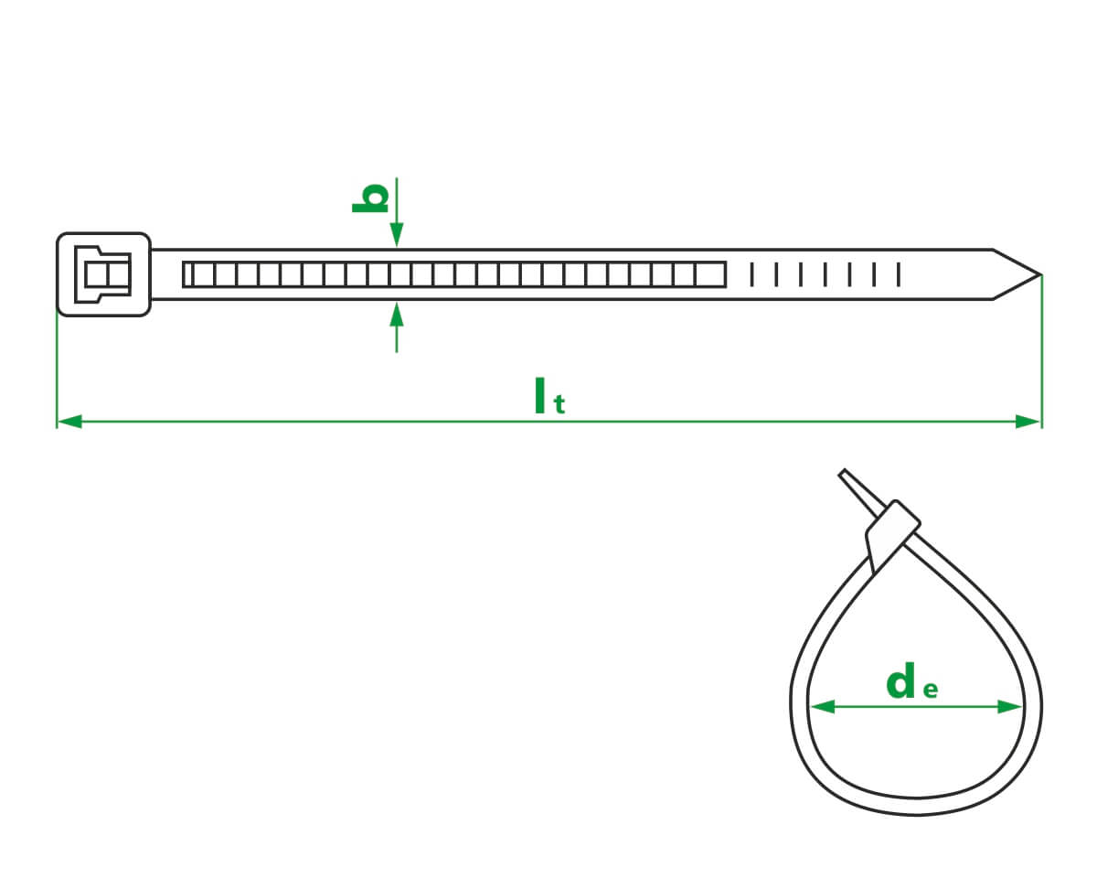 Кабельная стяжка 9,0х760, черная (упак/10шт)