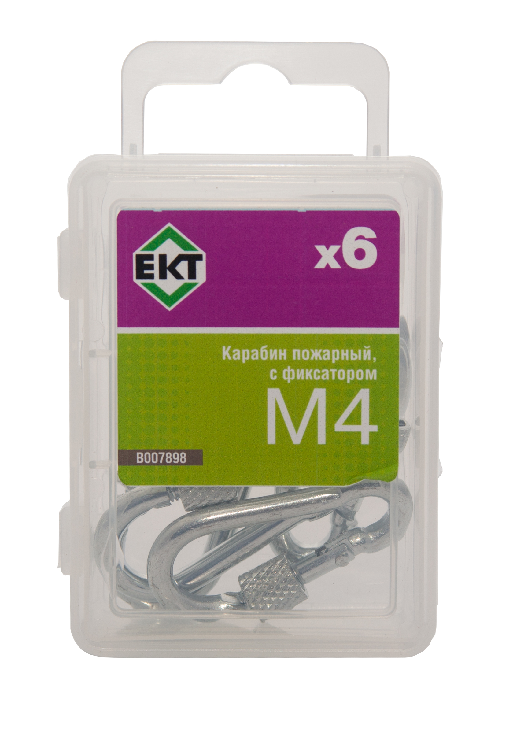 Карабин М4, с фиксатором, DIN5299D (упак/6шт)