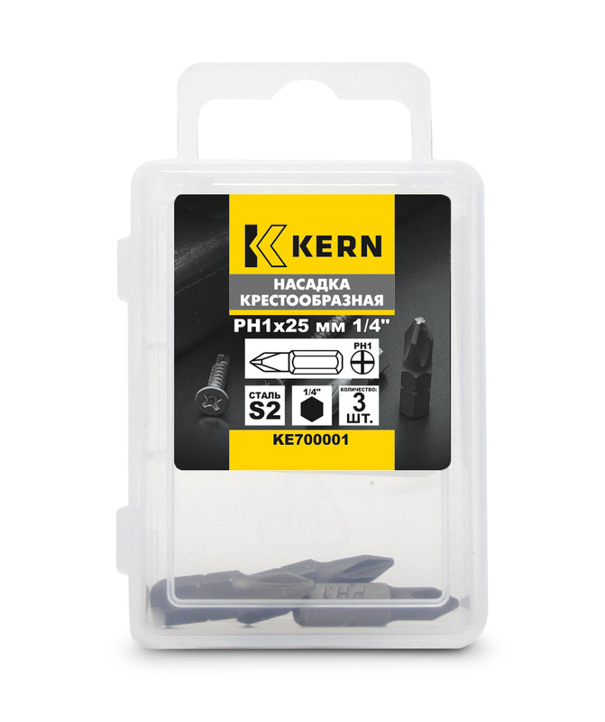 Насадка крестообразная PH1х25мм 1/4