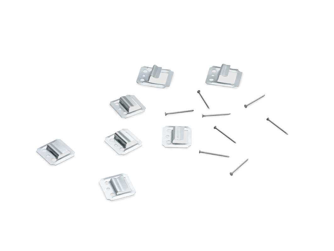 Крепление вагонки (кляймер) в комплекте с гвоздем 6