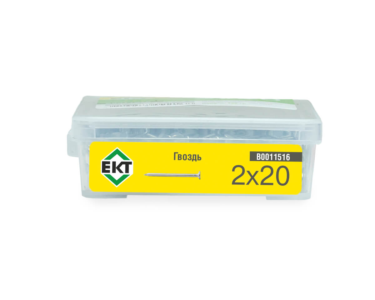 Гвоздь толевый 2,0х20, оцинкованный, в пласт. контейнере (упак/0,15кг)