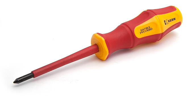 Отвертка диэлектрическая PH3x150мм 1000V CrV, ручка 2К KERN (шт)