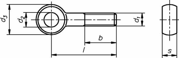 Болт с кольцом М10х80, DIN444, цинк (шт)