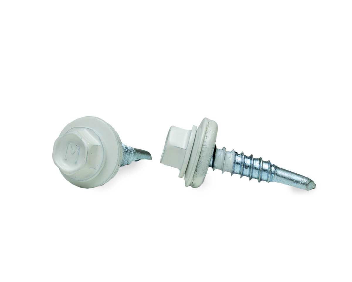 Саморез кровельный с резин. прокл. 5.5x25, сверло PT3, RAL9003, в коробке с окном, ЕКТ (упак/250шт)