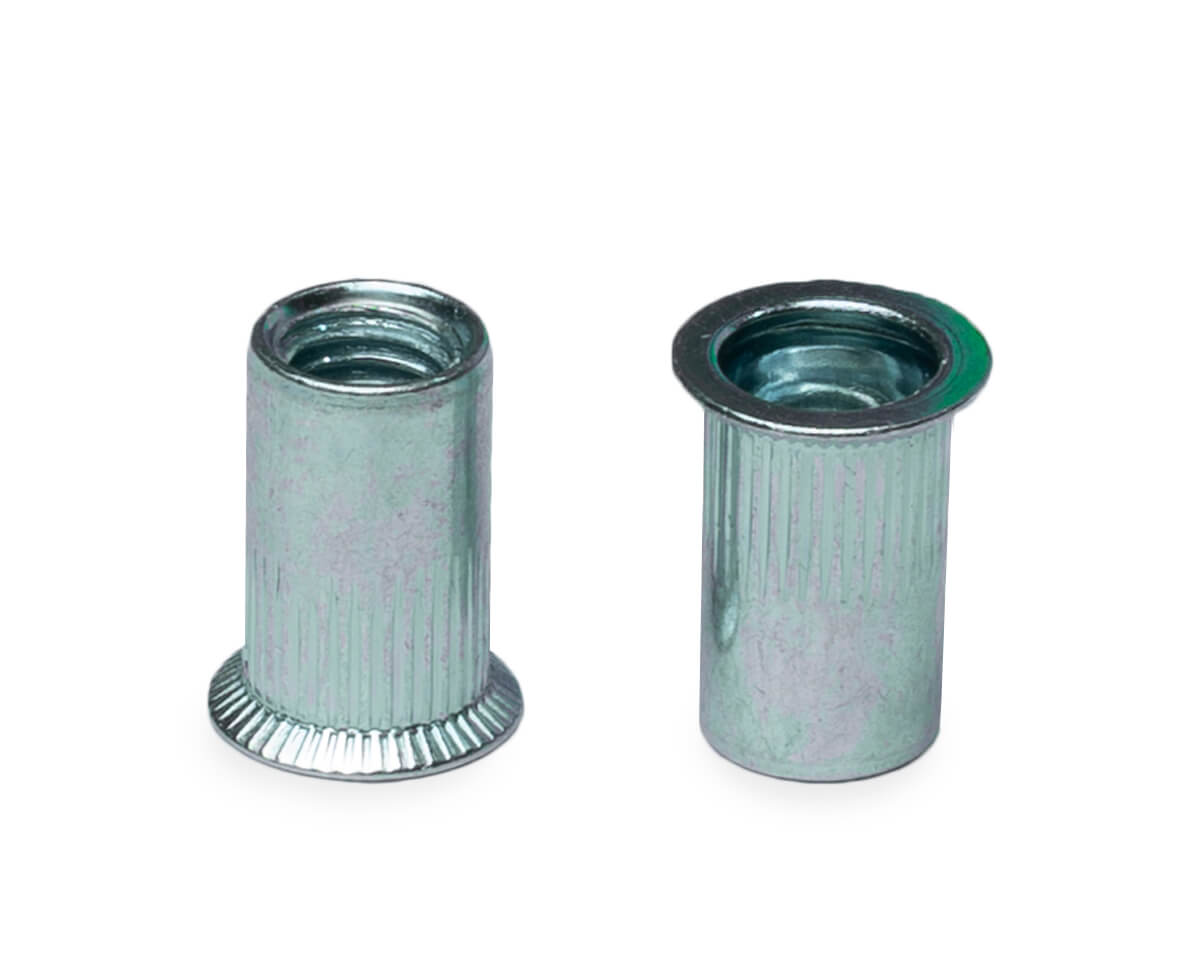 Заклепка резьб. M6x15.5/1540, ст.,цинк,потайн.борт,насечка на бортике (упак/700шт)