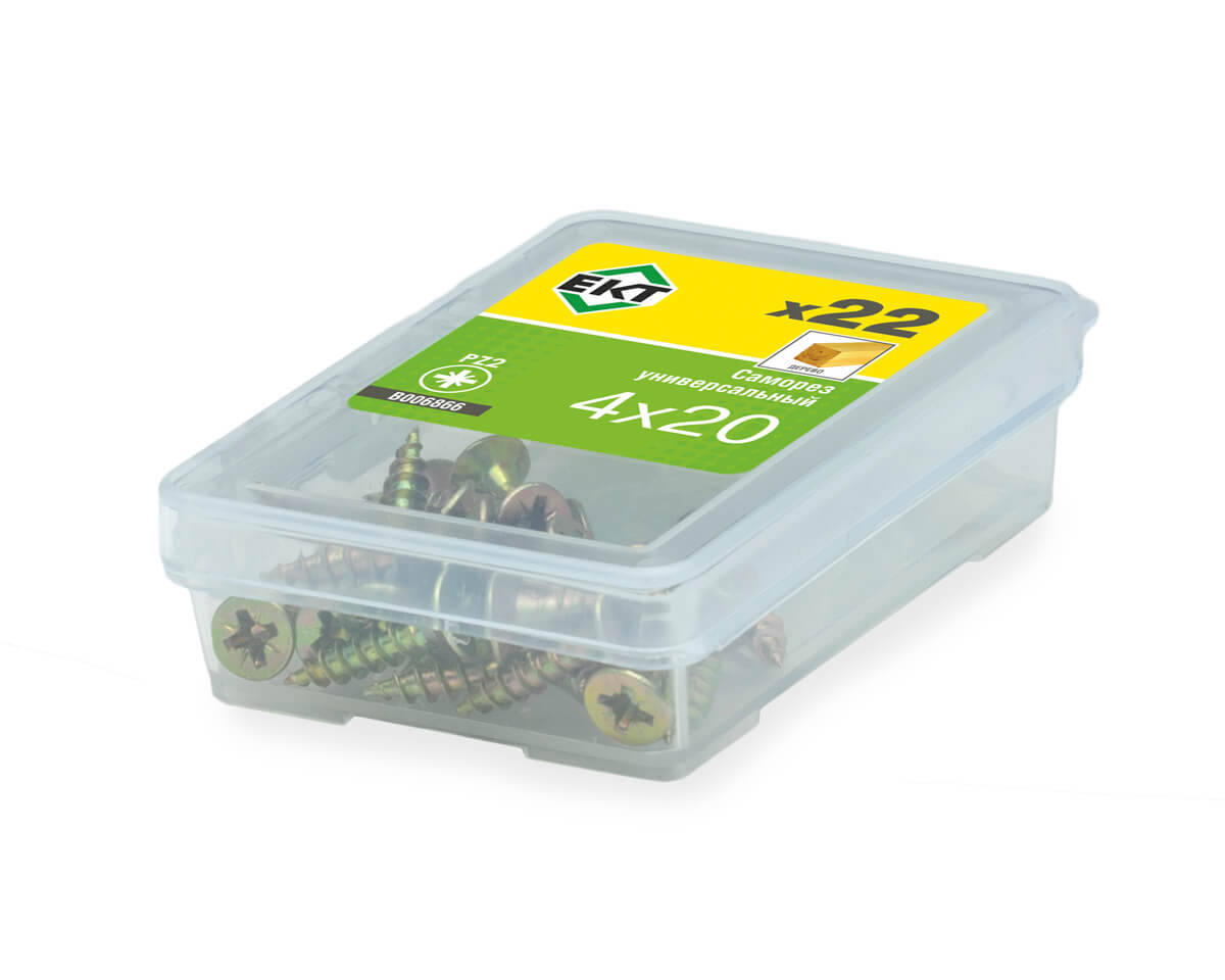 Саморез, желтый цинк 4,0х20 (упак/22шт)