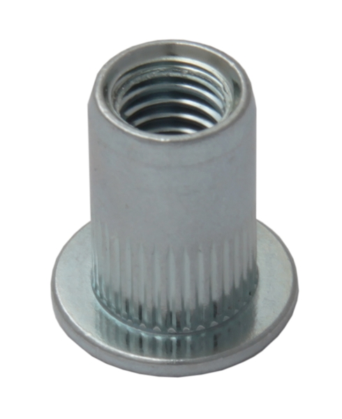 Заклепка резьб. M8x18.5/1035, ст.,оцинк.,цил.борт,насечка на теле и борт. (упак/100шт)