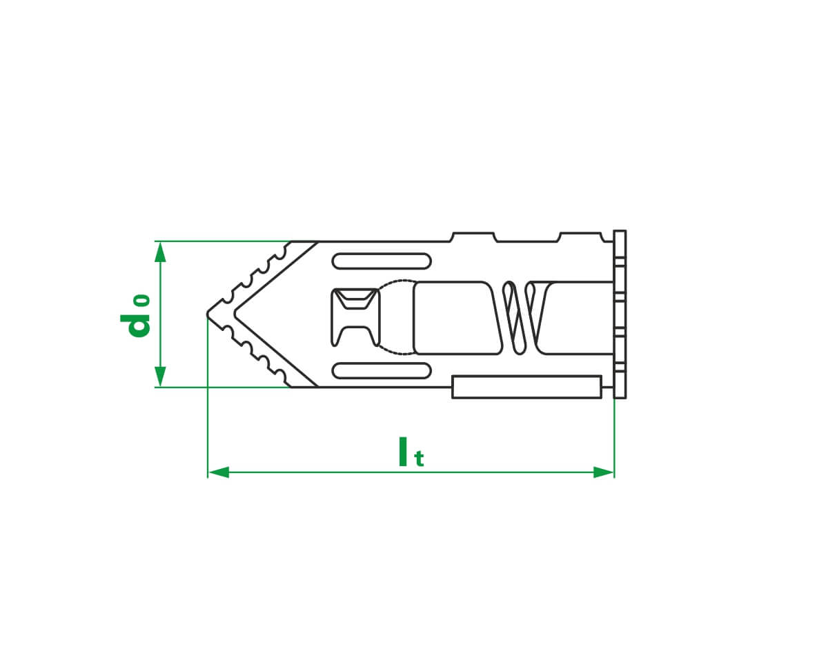 Дюбель для гипсокартоных плит 12х30 KG, ЕКТ (упак/200шт)