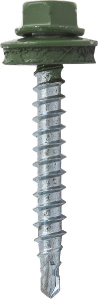 Саморез кровельный SRW-R, 4,8х35 сверло РТ3 RAL 6002 (зелёный) (упак/200шт)