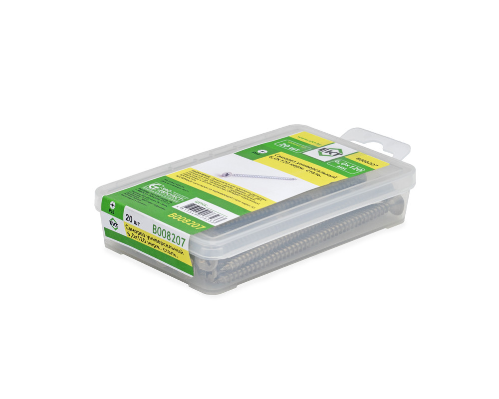 Саморез универсальный SU-S, 6.0х120, нерж. сталь (упак/20шт)