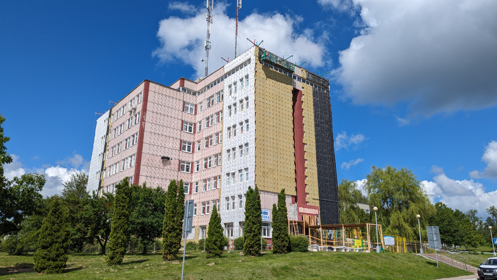 Крепеж ЕКТ на объекте ЦРБ г. Мяделя