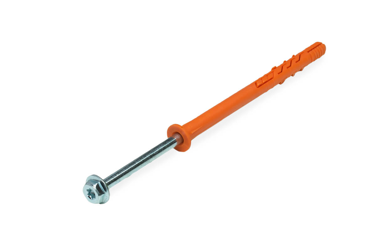 Рамный дюбель, шуруп с п/ш под ключ/TX, 10x140 RD-H, НЕЙЛОН EКТ (упак/25шт)