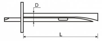 Потолочный гвоздевой дюбель HDCA 6х60 (упак/100шт)