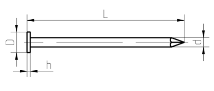 Гвоздь строительный 4,0х100, РБ (упак/5кг)