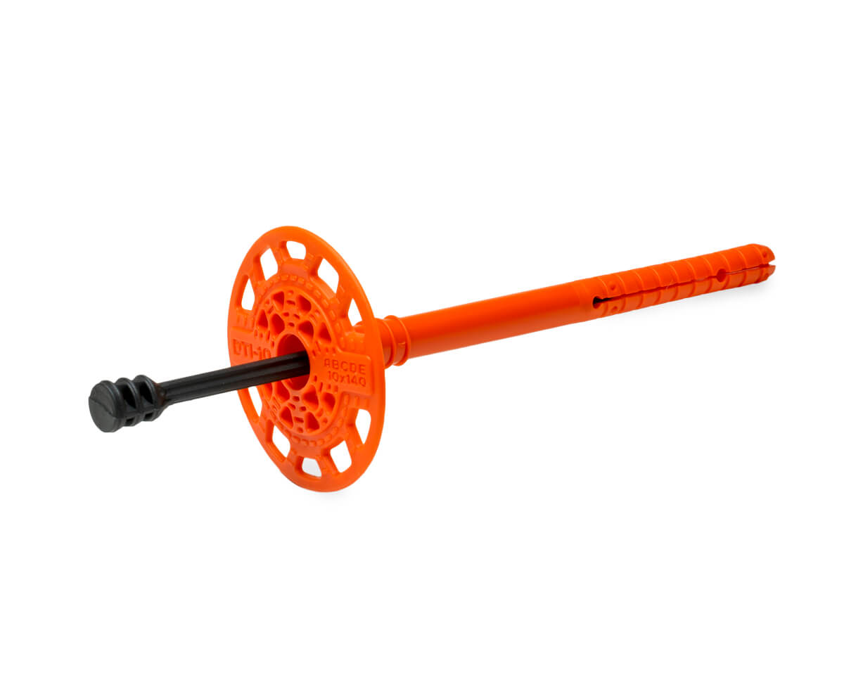 Дюбель тарельчатый 10х140 с полиамидным гвоздем DTI-10P (упак/300шт)