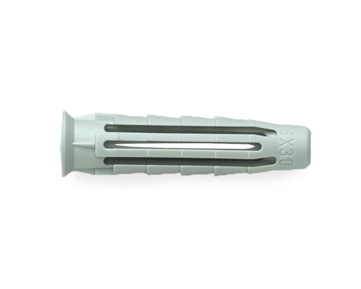 Дюбель универсальный 6x30 T6 с бортом потай, НЕЙЛОН ELEMATIC (упак/1.000шт)