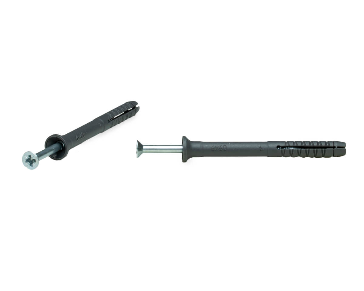 Дюбель-гвоздь GL, 6x60 потай, п/п, ЕКТ (мини-конт./10шт)