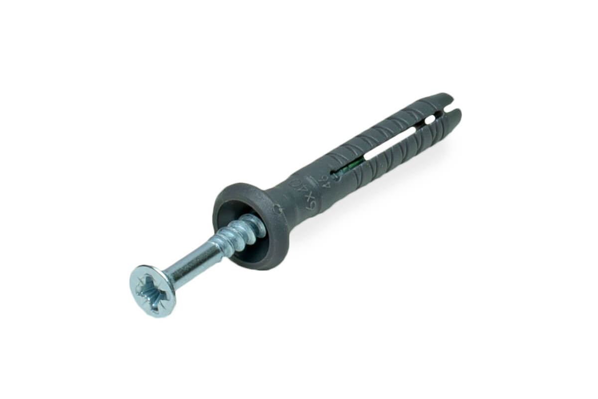 Дюбель-гвоздь GL, 6x40 гриб, п/п, ЕКТ (упак/200шт)