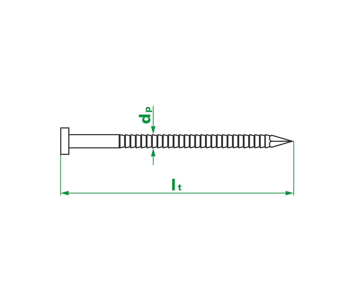 Гвоздь ершеный 3,1/3,4х60, РБ (упак/5кг)