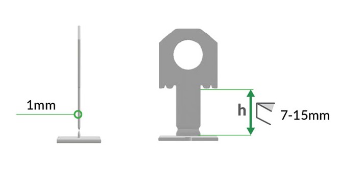 Основа 1мм для системы укладки плитки толщиной 7-15мм, белая KERN PRO (упак/100шт)