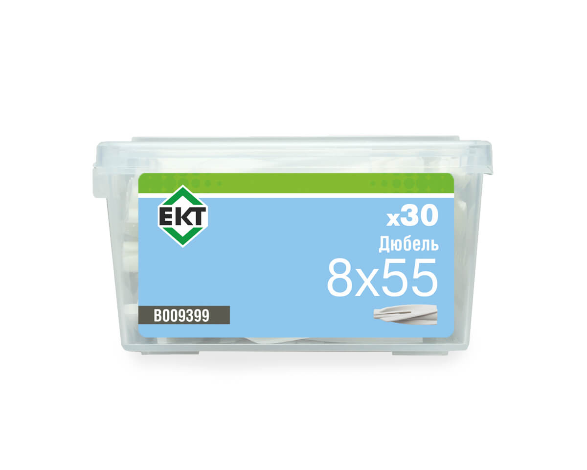 Дюбель для пенобетона 8х55 в пласт. контейнере (упак/30шт) ЕКТ