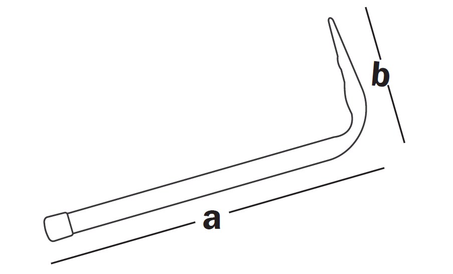 Крюк одиночный 175х70мм (шт)