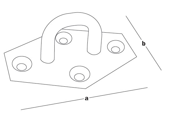 Ушко для навесных замков 60x40 UNZ-60 (шт)