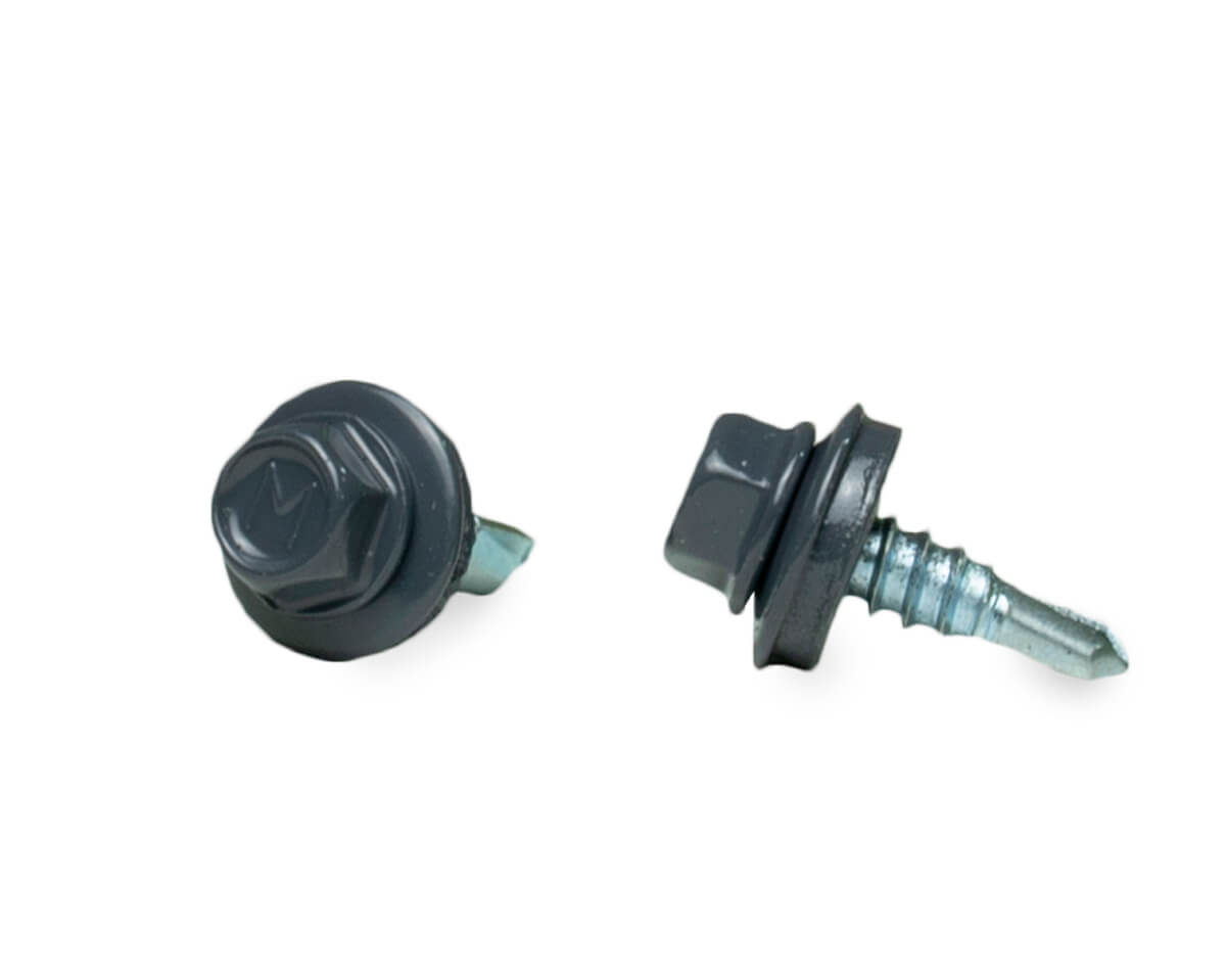 Саморез кровельный с резин. прокл. 5.5x19, сверло PT3, RAL7024, в коробке с окном, ЕКТ (упак/300шт)