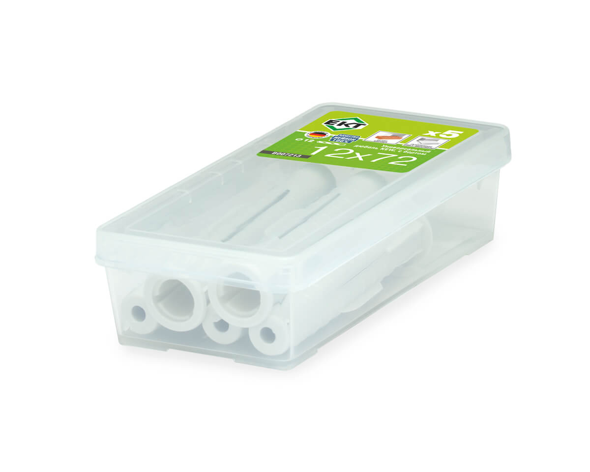 Универсальный дюбель с бортом KEW UKD 12x72, (упак/5шт) НЕЙЛОН