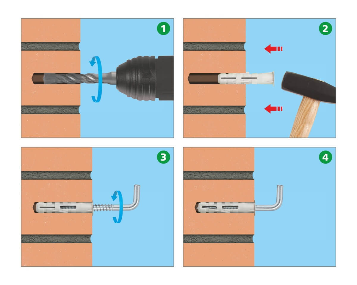 Дюбель распорный 5х25 KSD S с бортом, НЕЙЛОН KEW (упак/50.000шт)