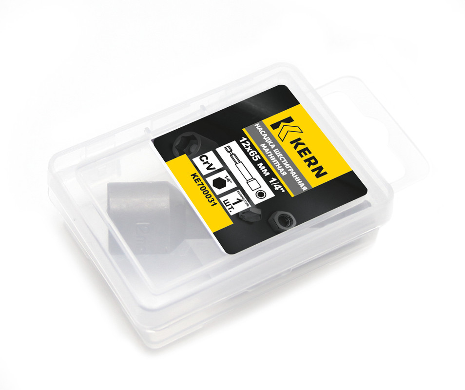 Насадка шестигранная магнитная 12х65мм 1/4