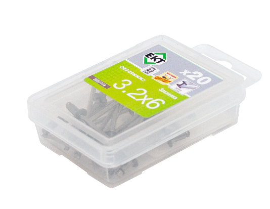 Заклепка вытяжная 3.2x6, нерж.сталь/нерж.сталь, ЕКТ (упак/20шт)