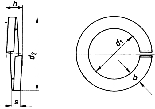 Шайба гровер М12, DIN127B, НЕРЖ. СТАЛЬ (упак/20шт)