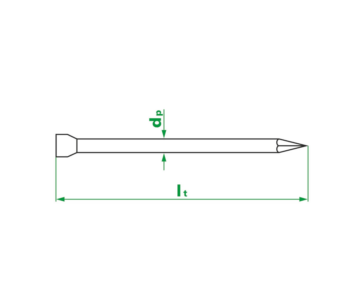 Гвоздь финишный 2,0х40, желтый цинк, РБ (упак/5кг)