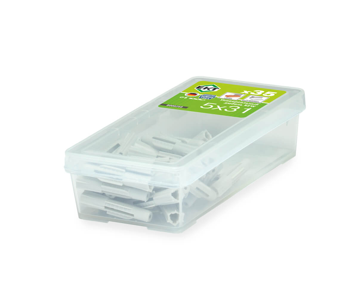 Универсальный дюбель KEW UDD 5x31, (упак/35шт) НЕЙЛОН