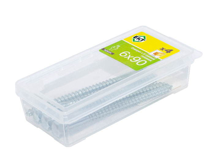 Саморез с 6-гранной головкой 6,0х90 острый, цинк (упак/4шт)