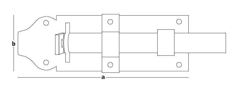 Задвижка фиксируемая с плоской щеколдой 100x45x5 ZFPC-100 (шт)