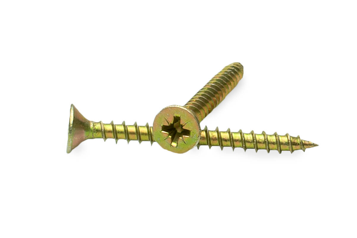 Саморез универсальный 4.5x45, желтый цинк, дой-пак S, МОНТАЖ (пакет/30шт)