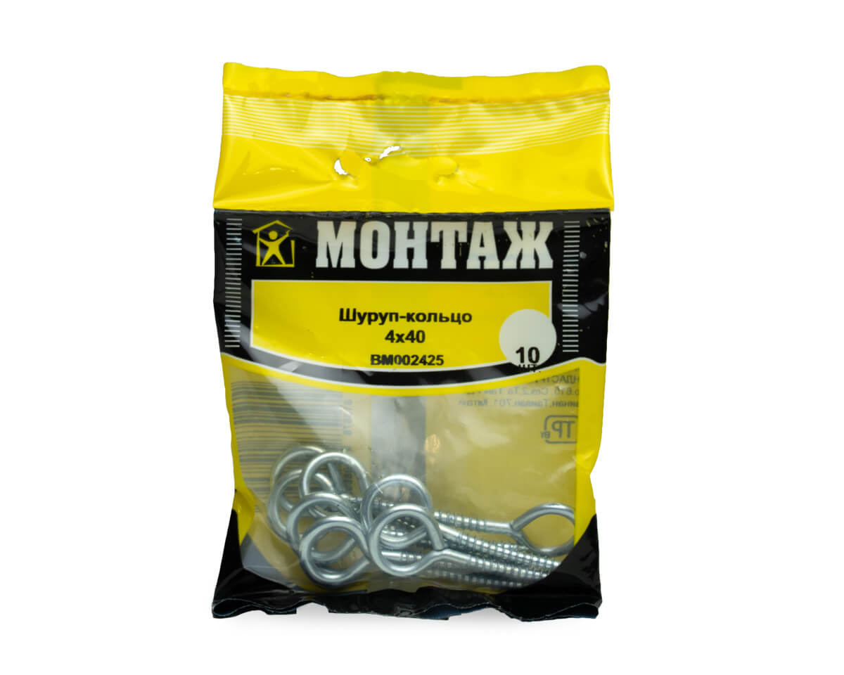 Шуруп-кольцо SSE, 4х40, цинк (упак/10шт)