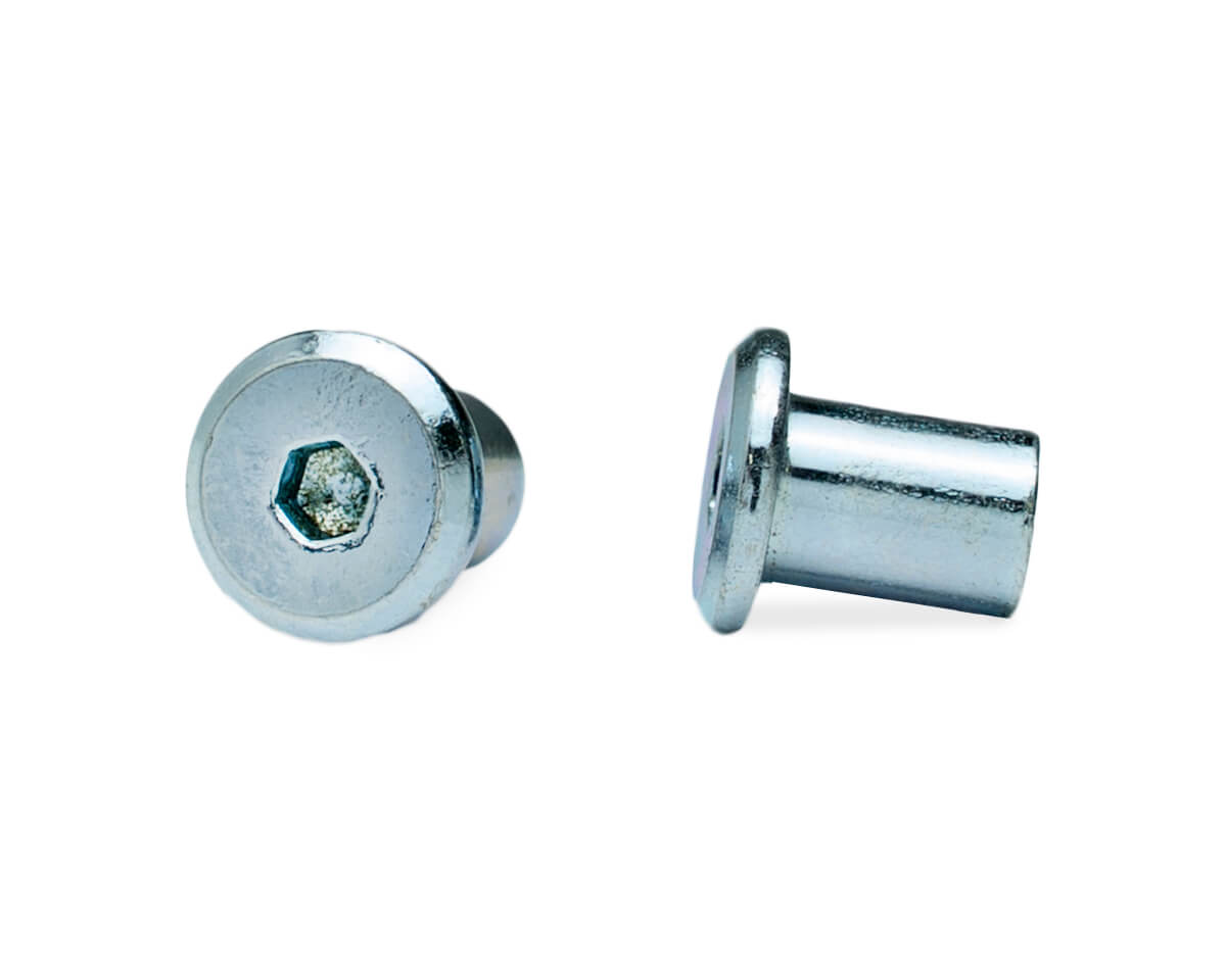 Гайка Эриксона с плоской головкой HEX M6, цинк, МОНТАЖ (пакет/10шт)