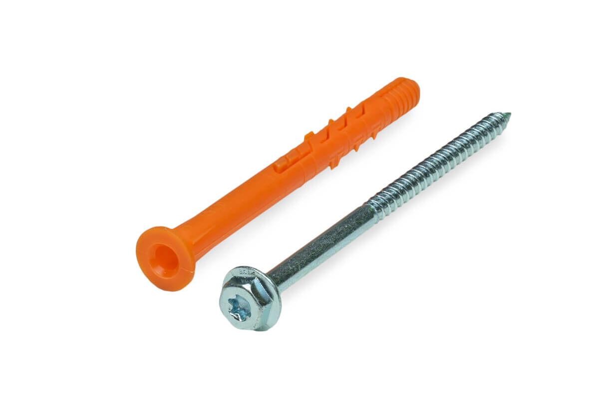 Рамный дюбель, шуруп с п/ш под ключ/TX, 10x120 RD-H, НЕЙЛОН EКТ (упак/25шт)