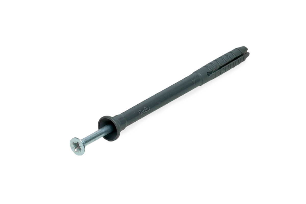 Дюбель-гвоздь GL, 6x80 потай, п/п, ЕКТ (упак/100шт)