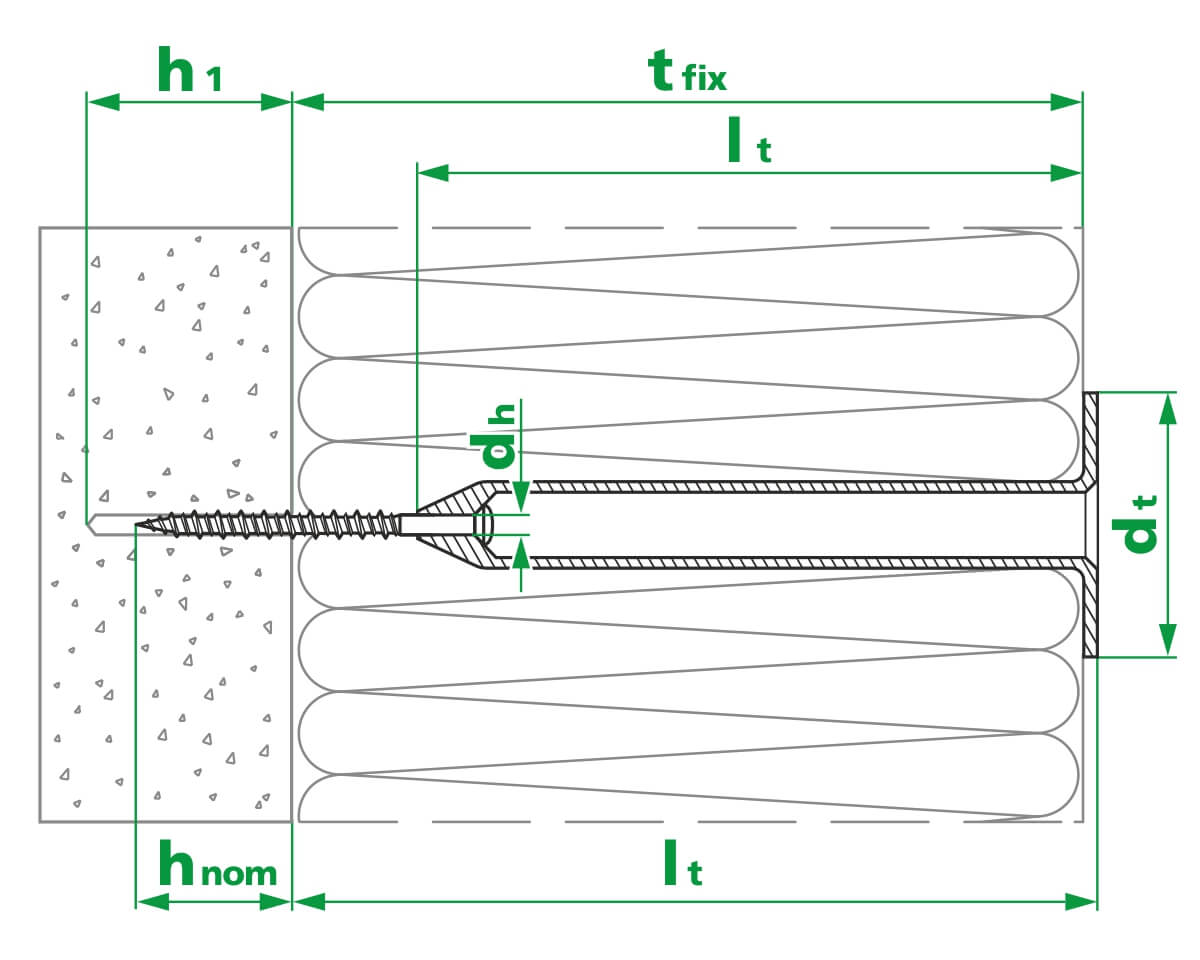 Дюбель прижимной кровельный DK-N-385, ЕКТ (упак/50шт)
