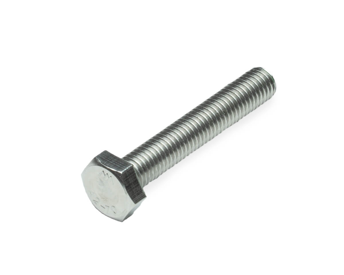 Болт с шестигранной головкой M10х80, DIN933, НЕРЖ. СТАЛЬ (упак/50шт)