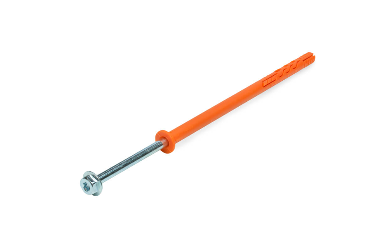 Рамный дюбель, шуруп с п/ш под ключ/TX, 10x180 RD-H, НЕЙЛОН EКТ (упак/25шт)