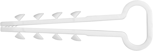 Дюбель-хомут 19-25 для крепления круглого кабеля, белый (упак/100шт)