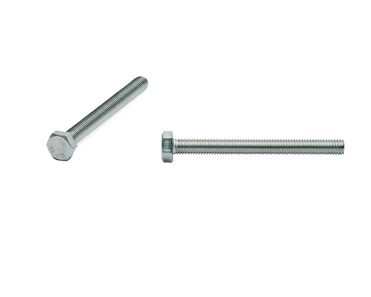 Болт с шестигранной головкой M8х80, DIN933, НЕРЖ. СТАЛЬ, ЕКТ (упак/4шт)