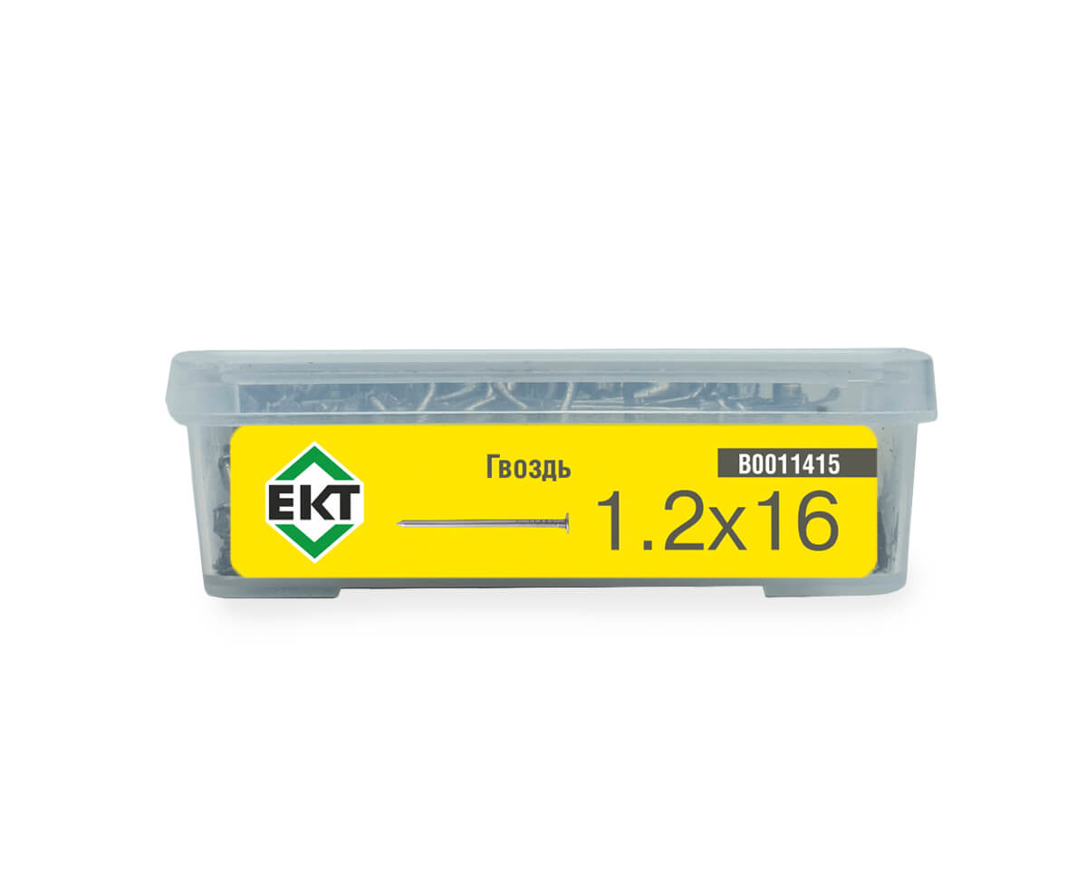 Гвоздь строительный 1,2х16 в пласт. контейнере (упак/0,15кг)